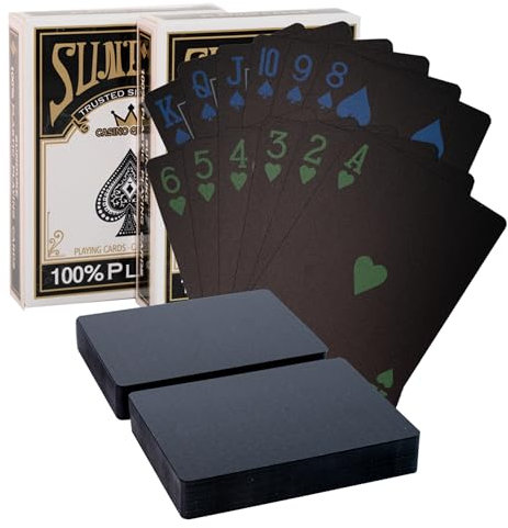 MageJoy 2 Decks Playing Cards with Gift Box - Carte Poker Deluxe con Jumbo Index e Segni Angolari