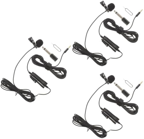 Toyvian 3sätze Lavalier Mikrofon Mit Clip Für Computer Tablets Und Smartphones Lang Omnidirektionales Mikrofon Für Klare Audioaufnahmen Für Interviews Und Vlogging