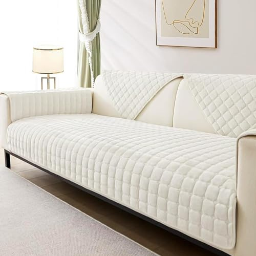 MTHGH Samt Sofabezug 1 2 3 4 Sitzer, L Form Sofaüberwurfe, Ecksofa Sofa überzug Pets Dog Couch überzug Anti-rutsch Sofaschutz, Ultra Weicher Sofaschoner(B11,90x210cm)