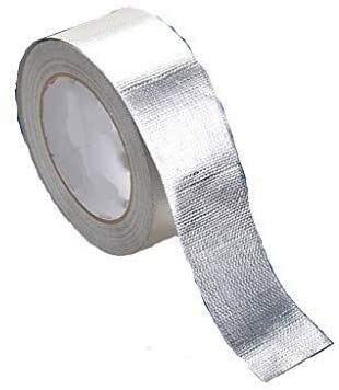 TXGJWRA Office Tape Strong Aluminium Adhesive Tape,Aluminium Foil Duct Tape 25M X 50Mm Heat Resistant Aluminium Sealing Tape Insulation Tape Thickened High Temperature Waterproof,