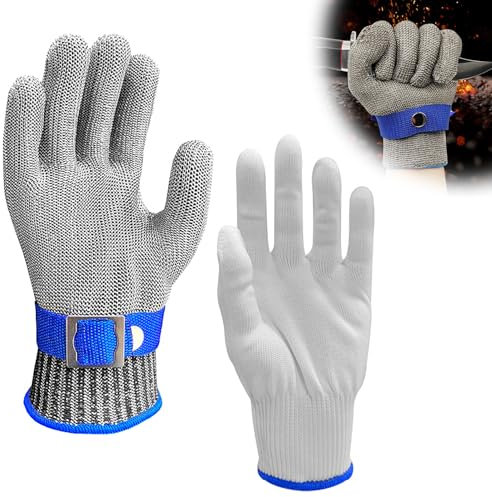 Tweozhui guanti antitaglio alimentari guanto antitaglio cucina guanti anti taglio coltello, Alta Tecnologia (Livello F/A9), Offre una protezione ottimale per la cucina, l'officina o il giardinaggio