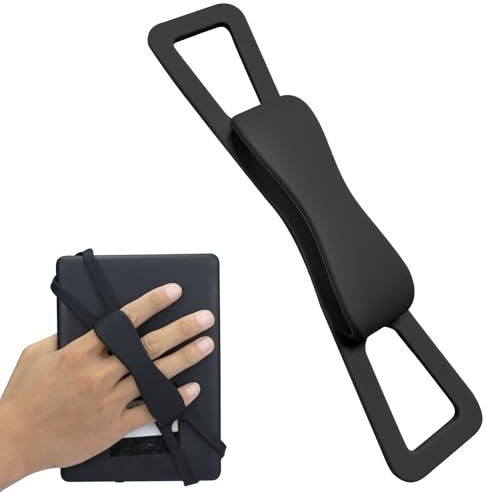 ZhaoCo Anti-Glissement Silicium Dragonne Support de Poignée de Doigt Universel pour 6 / 6.8'' / 7'' Kindle liseuses/Kobo/Sony eBook, Noir