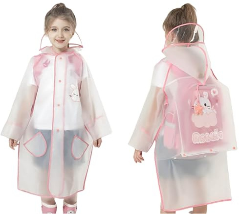 Générique Vêtements de Pluie pour Filles imperméable Flexible idéal pour activités Quotidiennes extérieur Saison printanière et Estivale 4 à 14 Ans (10-12 Years)