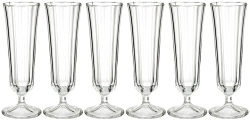 Paris Prix Secret de Gourmet - Lot de 6 Flûtes de Champagne Julia 13cl Transparent