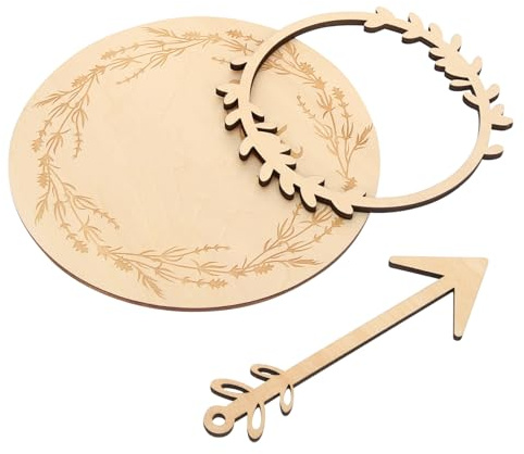 Disques Jalons Bébé en Bois Beige, 1 Set, Cartes Mensuelles | Annonce de Naissance, Accessoires Photo pour -né, Gravure et Impression, Design Naturel