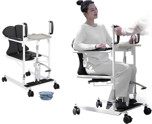 AIBOTY Rollstuhllifte für Menschen mit Behinderung - Hydraulischer Patiententransfer Stuhl - Bettlift Transfer für ältere Menschen - Stuhllift-Hilfsmittel für Senioren mit 180°-Sitzteilung