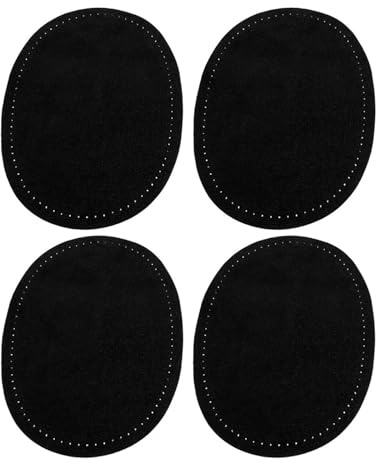 Oval Elbow Knee Patches 2Pair Ornamental Patches for Clothing Oval Elbow Knee Sewing Appliques for Blazer Trouser Repair Use Fabric Patch