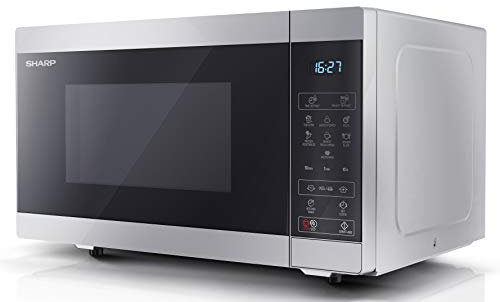 SHARP YC-MS252AU-S 25 Litre 900W Digital Microwave, 11 power levels, ECO Mode, defrost function, LED cavity light - Silver