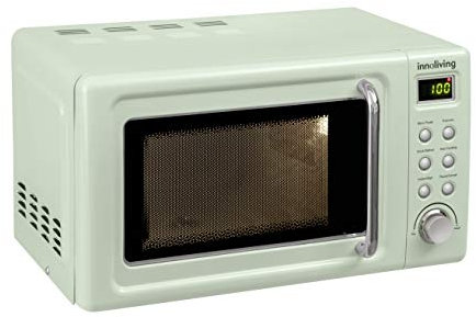 Innoliving Forno a Microonde 20L INN-861, Potenza 700W, 6 Livelli di Potenza, Funzione Scongelamento Rapido, Timer 30 Minuti, Design Compatto ed Elegante, Facile da Usare (VERDE)