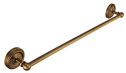 Porte-serviettes mural simple en laiton antique avec sculptures tressées pour salle de bain, style vintage pour serviettes, peignoirs, torchons de vaisselle, dans la salle de bain