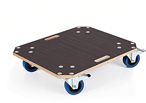 Rollbrett aus Deutschland | 360° drehbare Vollgummi-Rollen | 450 kg Trageleistung | 60x50 cm