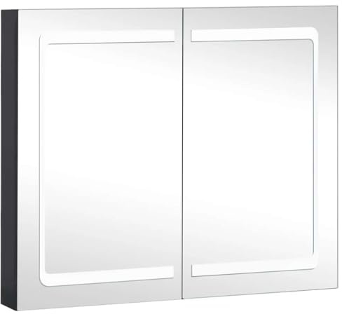 vidaXL LED-Spiegelschrank fürs Bad 80x12,2x68 cm