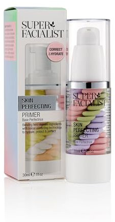 Super Facialist Skin Perfecting Primer - Base Face Primer to Hydrate, Protect & Refine with Colour Corrector Technology, Hyaluronic Acid & Niacinamide, Vegan Friendly Make Up Primer, 30ml
