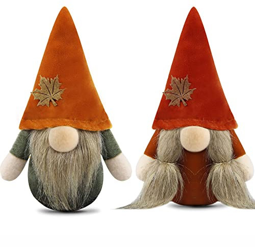 Gehydy Decorazioni Autunnali Gnomi Set di 2 Autunno Gnomo Peluche Home decor per Casa Cucine