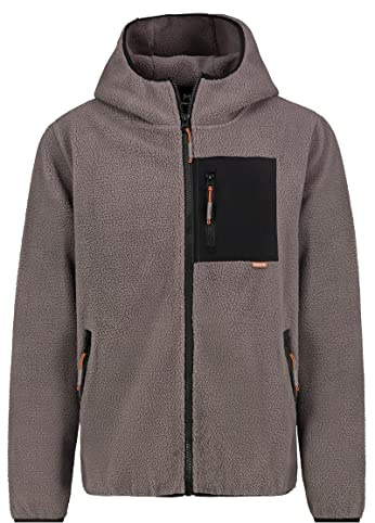 Sublevel Herren Teddy Fleecejacke mit Kapuze Middle-Grey XL