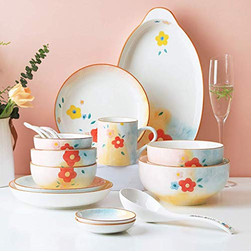 Servizio da tavola, Servizio da tavola in Ceramica, Set Combinato di stoviglie in Stile Giapponese da 39 Pezzi