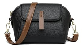 PORRASSO Sac à Bandoulière Mode Sac D'épaule pour Femme Sac Cabas PU Sac à Main Pour Dating Voyage Usage Quotidien Noir