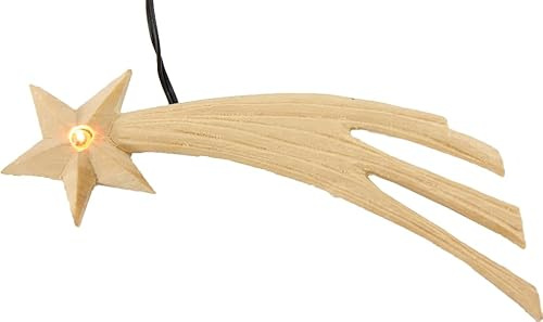 FADEDA Komet mit Licht, LED/Höhe:12 cm/handbemalt/detailgetreue Krippen Figuren - Weihnachten Tisch Dekoration Krippe Zubehör