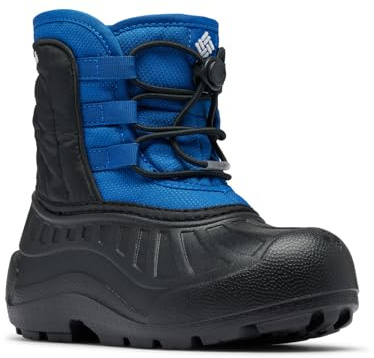 Columbia Powderbug Snowlite Lace, Stivali da neve Unisex - bambini e ragazzi, Mountain Blue/Black Youth, 36 EU