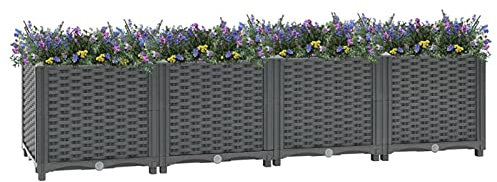ARKEM Lit surélevé 160x40x38 cm Polypropylène,Bordure Pierre,Kit Gabion,Gabion Jardiniere