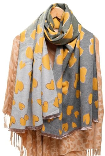 Einfarbiger, einfarbiger, hängender Haar-Modeschal, vielseitiger und warmer Schal für Damen, Schal, Jungen, Winter (Khaki, Einheitsgröße)
