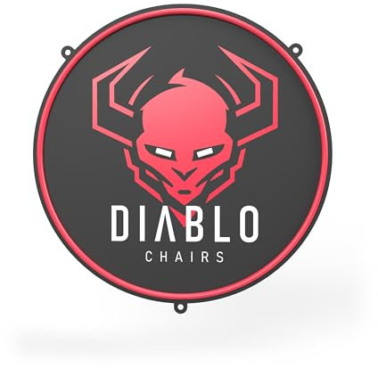 Diablo LED Neonschild Gaming Deko Leuschtschild Wanddekoration Leuchtschrift für Gaming Room Dimmbar Ø 54 cm