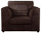 Furnishings For Less UK New Luxor Jumbo Cord Fabric Armchair Single Seater Curved Arm (Brown)