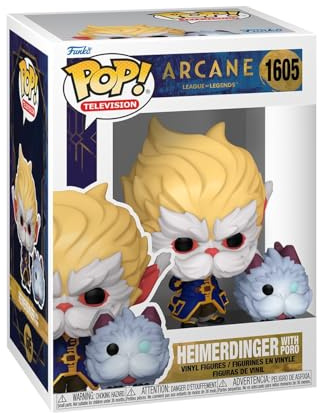 Funko POP! TV: Arcane - League of Legends - Heimerdinger with Poro | Offizielles Cartoon/Animation Merch - Vinyl Sammelfigur als Regal Deko - Geschenkidee zum Geburtstag für Fans und Sammler