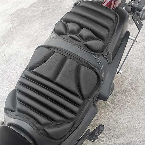 Coussin de siège en gel pour moto - 2 pièces - Coussin de siège de moto | Coussinets en gel pour moto réutilisables | Coussin de siège en gel pour moto gonflable avec texture antidérapante pour route