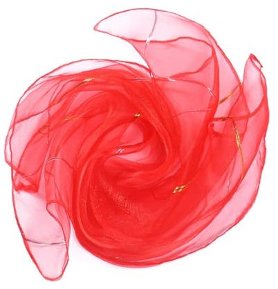 Whakano 10 Stück Square Jongliertücher Seidentücher 60x60cm,Performance Tanztücher,Gymnastiktücher Jonglier Tücher Schals für Tanzen,Jonglieren,Sensorisches,Tanztücher,Kindergarten,Rot