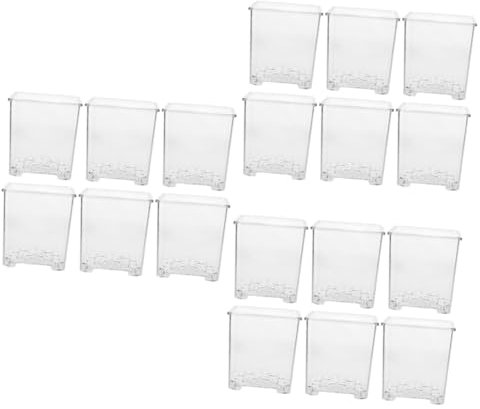 INOOMP 18 Piezas De Plástico para Orquídeas En Maceta Macetas para Orquídeas Macetas Transparentes para Viveros Transparentes con Drenaje para