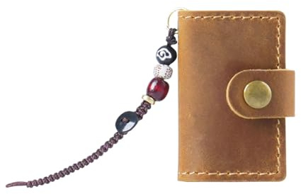 jojnsha Kleines Leder-Tagebuch, 6,1 x 4,9 cm, Taschennotizbuch, 64 Seiten, unliniert, nachfüllbar, für Damen und Herren, Schreiben, Skizzieren, Zeichnen
