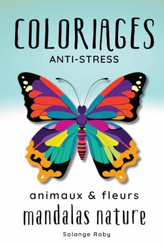 Coloriage anti-stress mandalas nature: animaux et fleurs