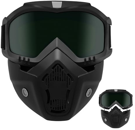 LADYPONYCSC Mask for Welding and Cutting with Anti-Glare Welding Goggles, Anti-Dust, Large Viewing Welding Hood