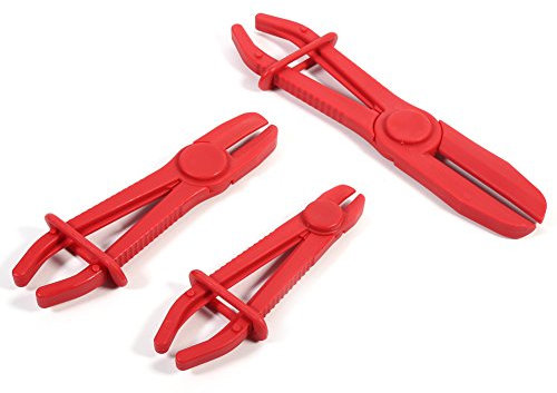 Hands Tool 3Pcs Nylon Hose Clamp Set, Great for Hose Lines, Brakes, Fuel Lines with Fuel Water Line Clamp, Heaters and Radiators