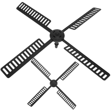 2pcs Plastic Windmill Leaf Garden Windmill Part for Yards | Black Finish, Outdoor Garden Use, Sturdy Construction, Reliable Stability