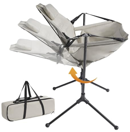 Silla de Camping – Taburete balancín Ajustable de Aluminio Resistente, Silla de Camping al Aire Libre – para Picnic al Aire Libre, Patio, césped, Fiesta, Playa