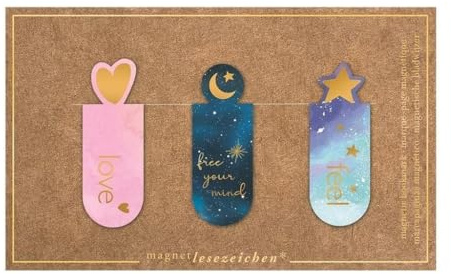 Moses Magnetbokmärke mystisk | 3-pack magnetiskt bokmärke | bokmärken | charmant illustrerad
