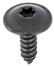 RLX Interior Wide Head Sheet Metal Screws Torx Drive 4.2 mm x 13 mm, Black Zinc Pack of 20