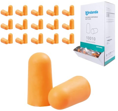 200 Pairs Soft PU Foam Bullet Earplugs, Noise Cancelling 37dB SNR, Slow Rebound, Noise Reduction, Earplugs for Sleep, Automotive, Construction, Mining