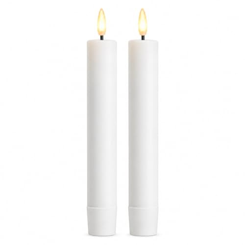 ReWu Deluxe Homeart Stabkerze 2 Stück 15 cm Weiß