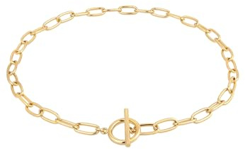 Elli Halskette Damen Glieder Basic T-Verschluss Goldfarben