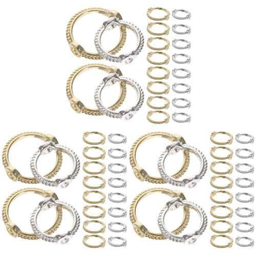 NOLITOY 120stücke Teiliges Doppelloch Perlenrahmen Für Schmuckherstellung Runde Bead Frames Für Armbänder Und Ohrringe Robustem Korrosionsbeständig Vielseitig Einsetzbar
