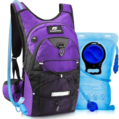 Expansea Mochila de hidratación con 3L Bolsa de Agua, Mochila Impermeable para Exteriores, Adecuado para Deportes al Aire Libre, Correr, Ciclismo, Senderismo, Escalada, esquí