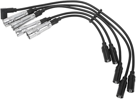 QUARKZMAN Zündkabelsatz Für Volkswagen Golf III 91-95 5pc | Schwarz, Silikon Nickel Edelstahl, OE N10050205, Für VW Golf II, Lupo, Steigert Leistung
