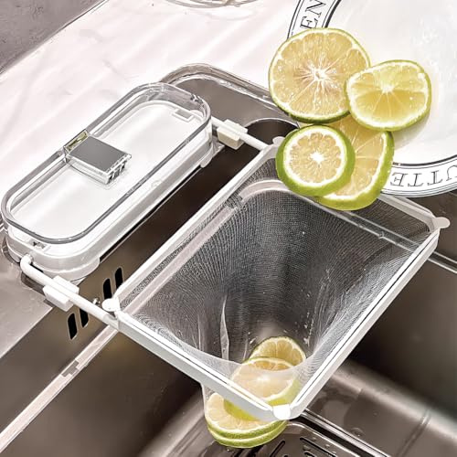 Kitchen Sink Strainer, Suction Cup Sink Strainer Drain Rack | with 100PCS Net,Removable,for Kitchen Leftover