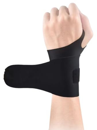 Osmond Handgelenkschoner, verstellbar, schwarz, für und Damen, gegen Verstauchungen des Handgelenks, Handgelenksschienen und Schmerzen, Straffung