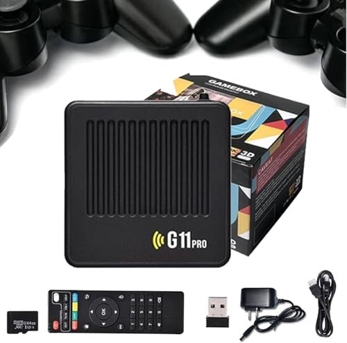 MIGEDY Retrowave G11 Pro Game Box 4k HD TV Game Stick, [4k+256gb]-100 000 Jeux rétro + 2 manettes sans Fil, jouez à des Jeux vidéo for la télévision(256g)