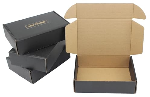 Gad2go 8 Stück Kleine Geschenkboxen 15 x 10 x 4 cm Schwarz Geschenkbox Karton Versandkartons für Geburtstag Hochzeit Party Urlaub Business Posting