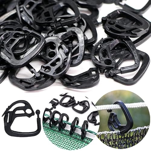 Wopanxye 100pcs Shade Cloth Clips Hook, Reusable Lock Grip for Sunshade Net